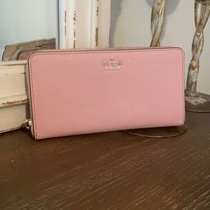 Pink Kate Spade ♠️ Wallet with Zipper